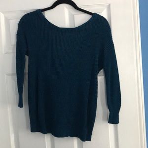 Twist knot back sweater